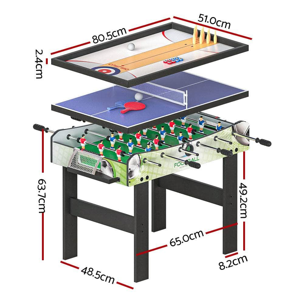 UltimateGameHub: 4-in-1 Soccer, Table Tennis, Bowling, Shuffleboard Fun