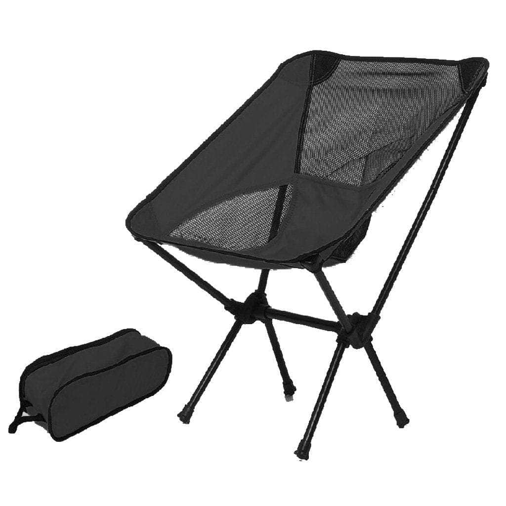 Ultralight Aluminum Alloy Folding Camping Camp Chair Outdoor Hiking Patio Brown