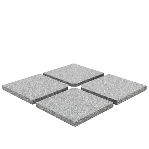 Umbrella Weight Plates 4 pcs Grey Granite Square 100 kg