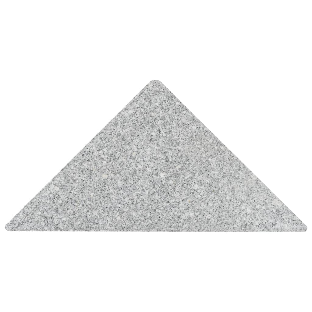 Umbrella Weight Plates 4 pcs Grey Granite Triangular 60 kg