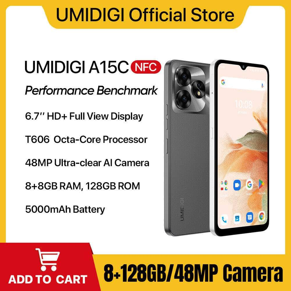 UMIDIGI A15C Mobile Phone 6.7" Android 13 5000mAh (8GB+128GB)