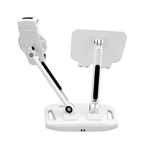 And Adjustable Double Arm Stand Holder White