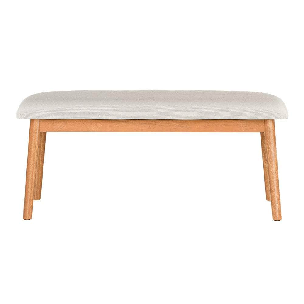 Upholstered Dining Bench - Oak Seat Cushion Furniture (106cm)