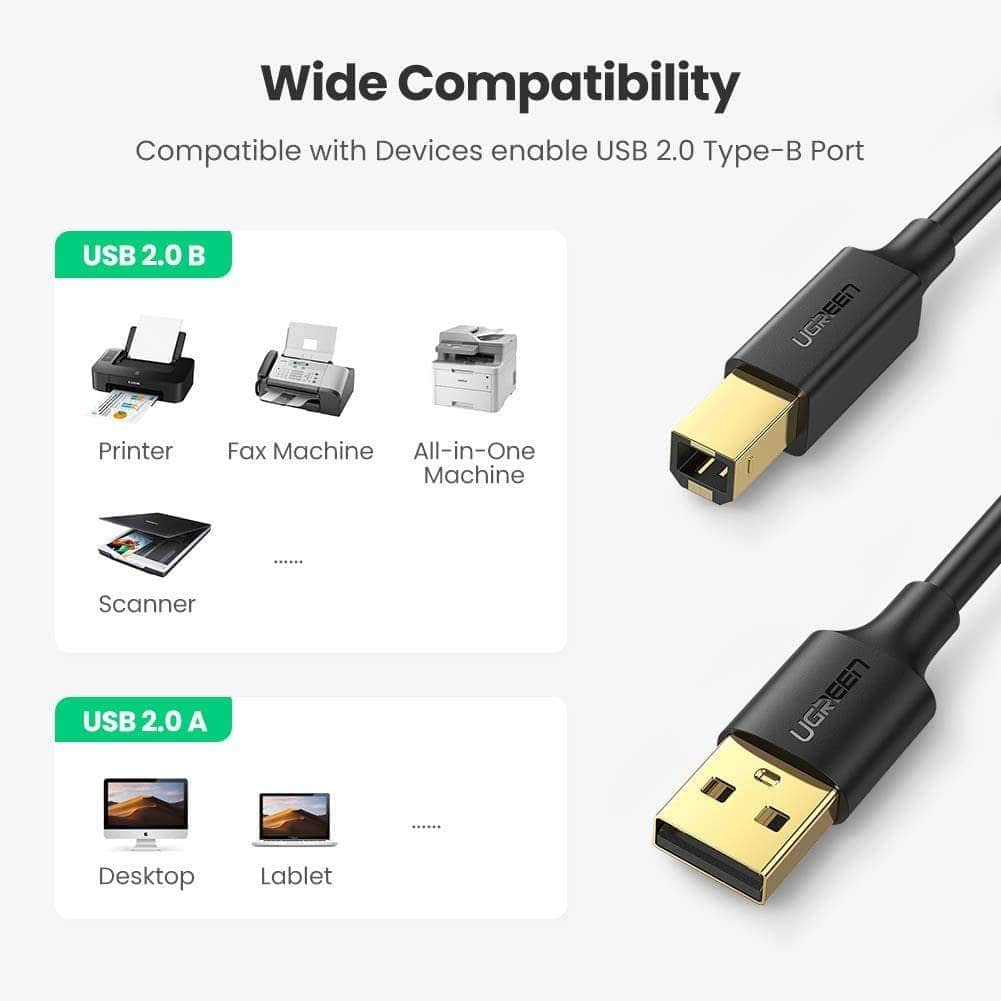 Usb 2.0 A Male To B Male Printer Cable 3M (Black) 10351