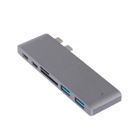 USB 3.0 Type-C HUB 6 Port Powered Adapter Grey