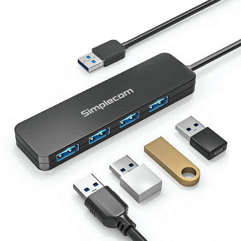 Usb 3.0 (Usb 3.2 Gen 1) Superspeed 4 Port Hub For Pc Laptop