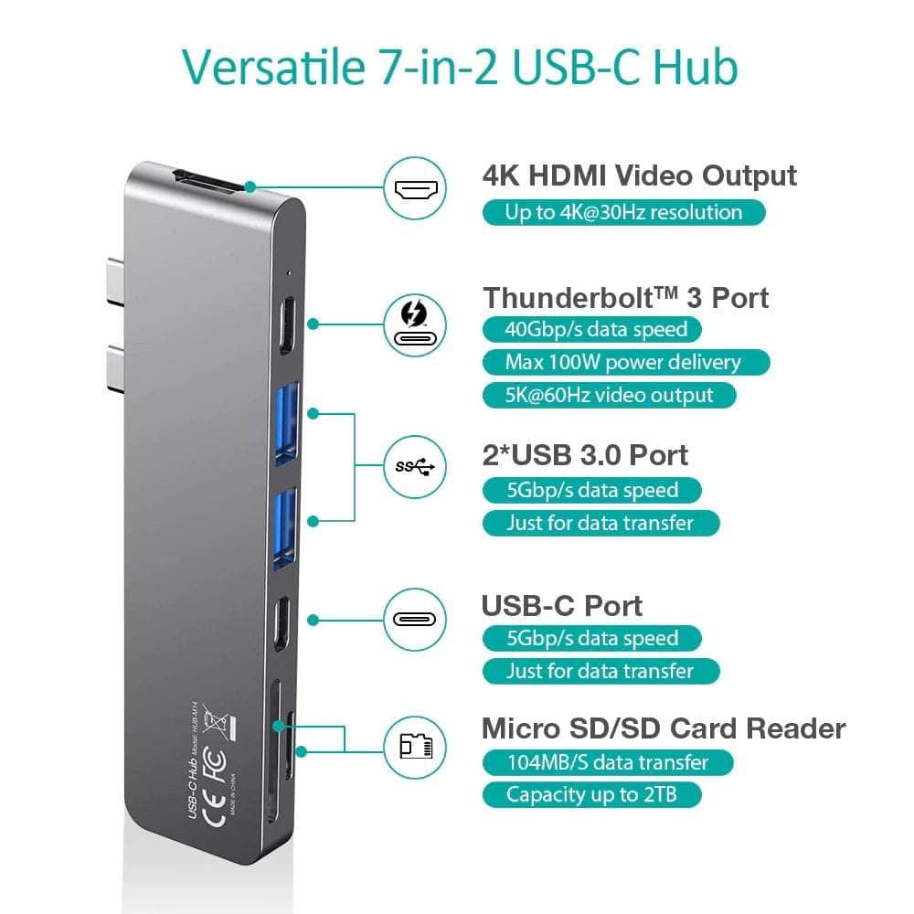 Usb-C  7 In 1 Expand Docking Station Hub For Macbook Pro