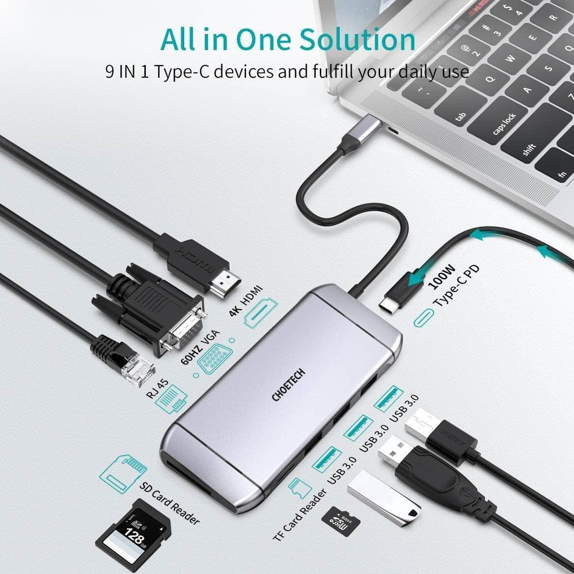 USB-C 9-in-1 Multifunction Adapter