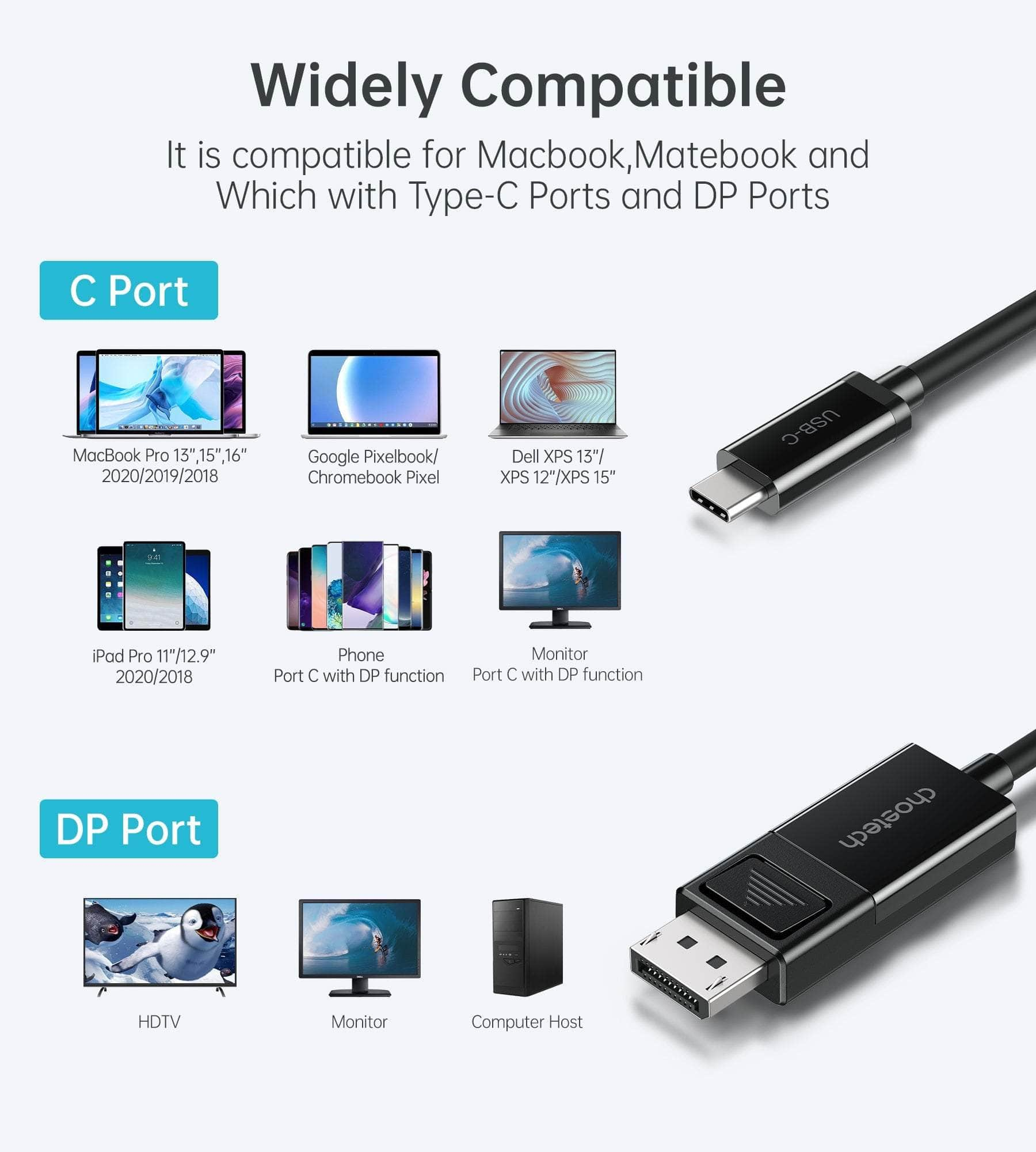 USB-C To DisplayPort Cable