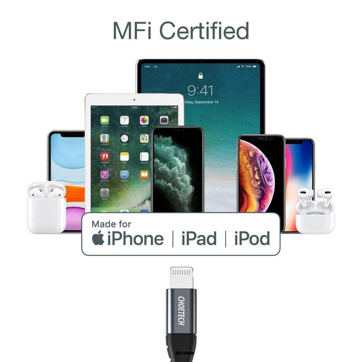 Usb-C To Iphone Mfi Certified Cable 1.2M