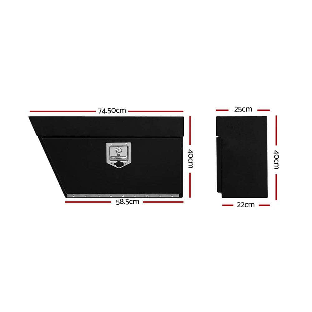 Ute Tool Box Left UnderTray Toolbox Under Tray Aluminium Underbody