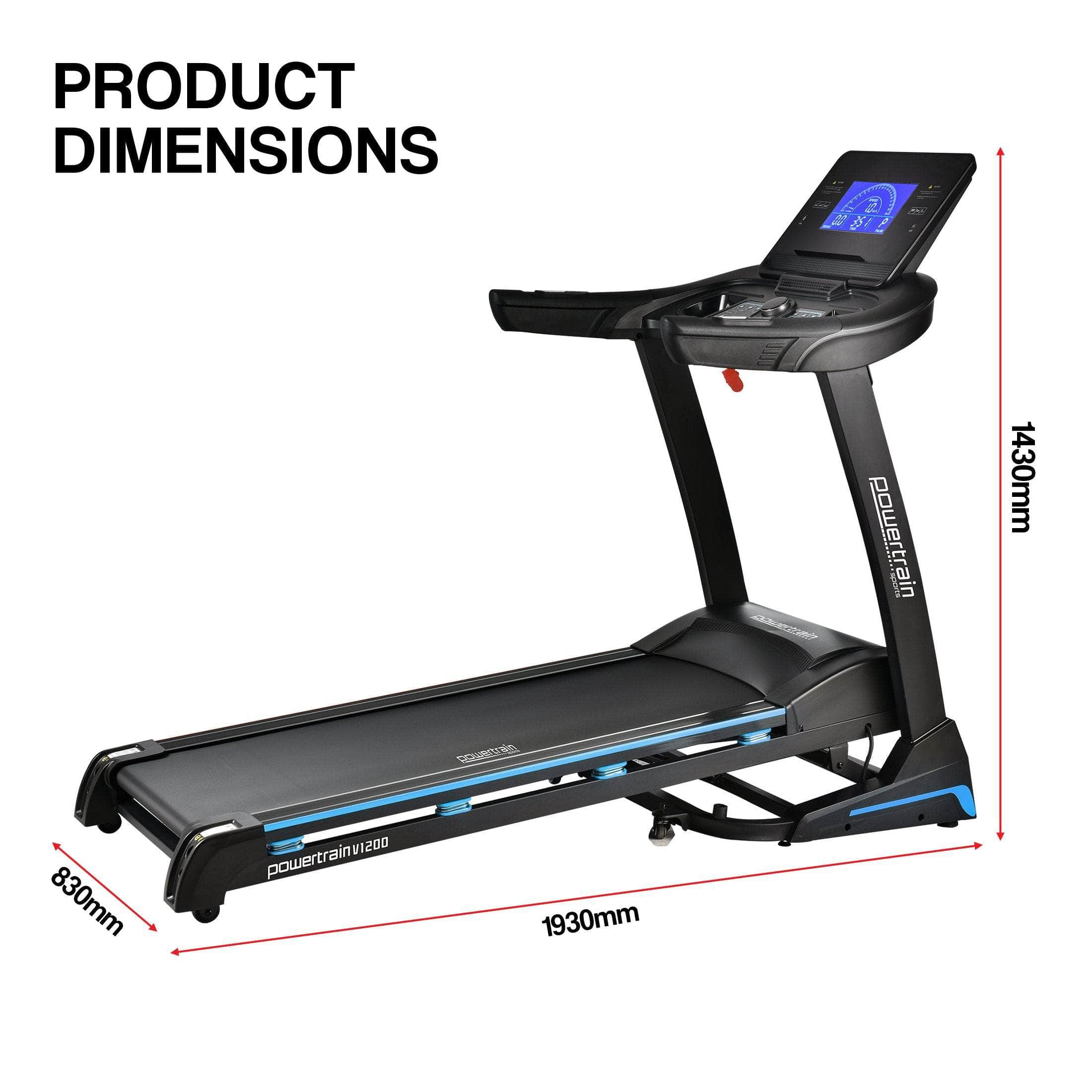 V1200 Treadmill with Shock-Absorbing System