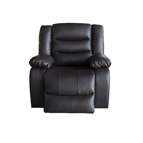 3+2+1 Seater Recliner Sofa In Leather Lounge Couch In Black