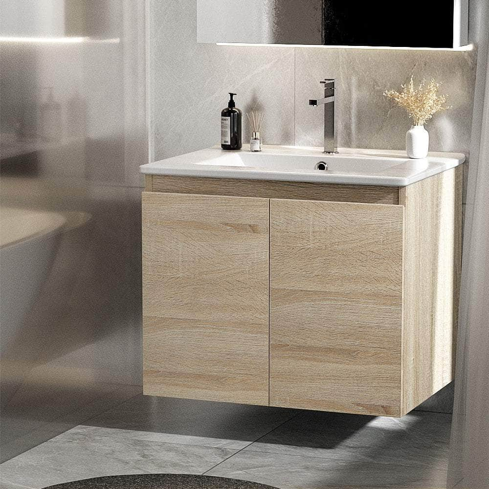 Vanity Unit 600mm with Basin Oak