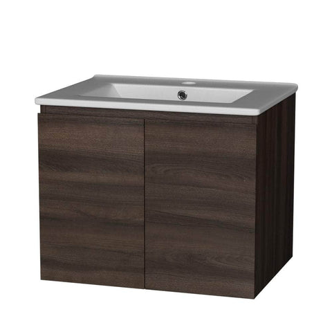 Vanity Unit 600mm with Basin Walnut