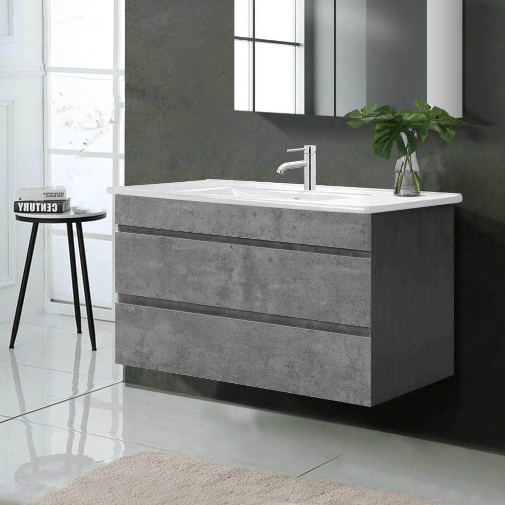 Vanity Unit 915mm with Basin Grey