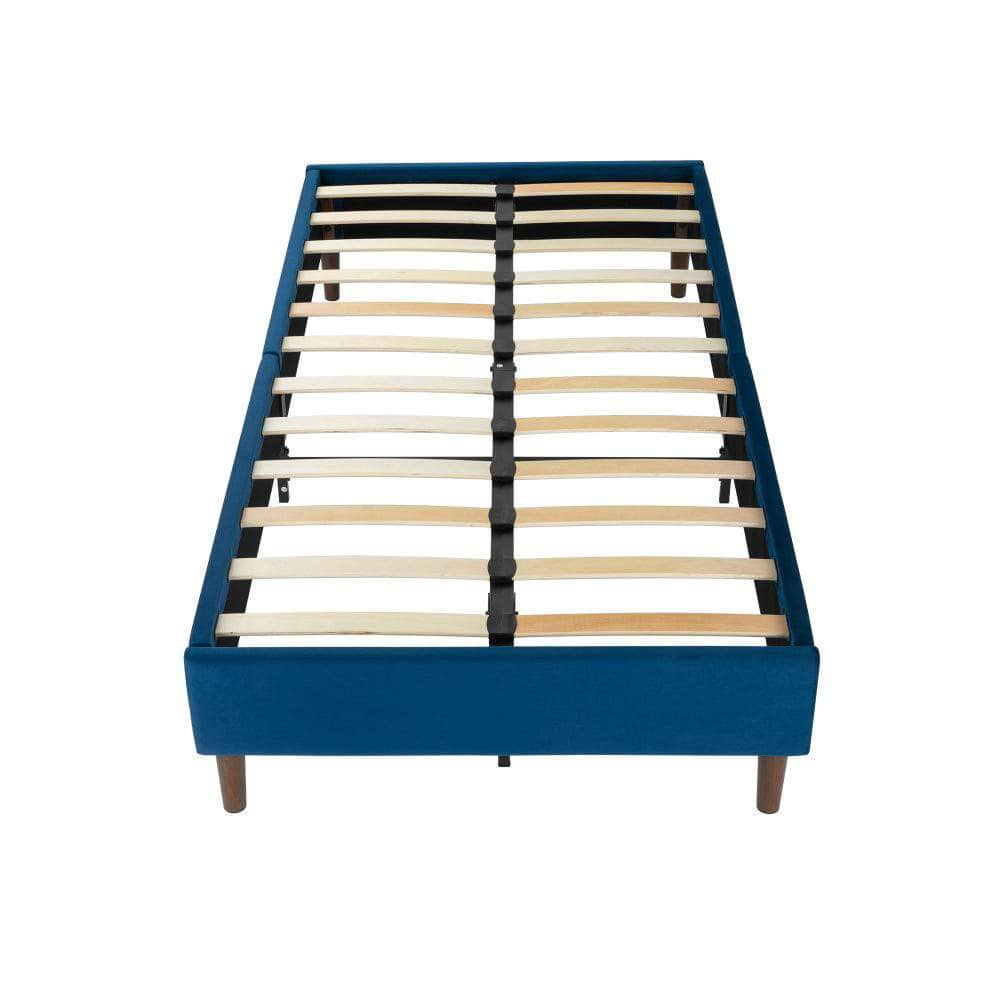 Velvet Blue Bed Frame  Double