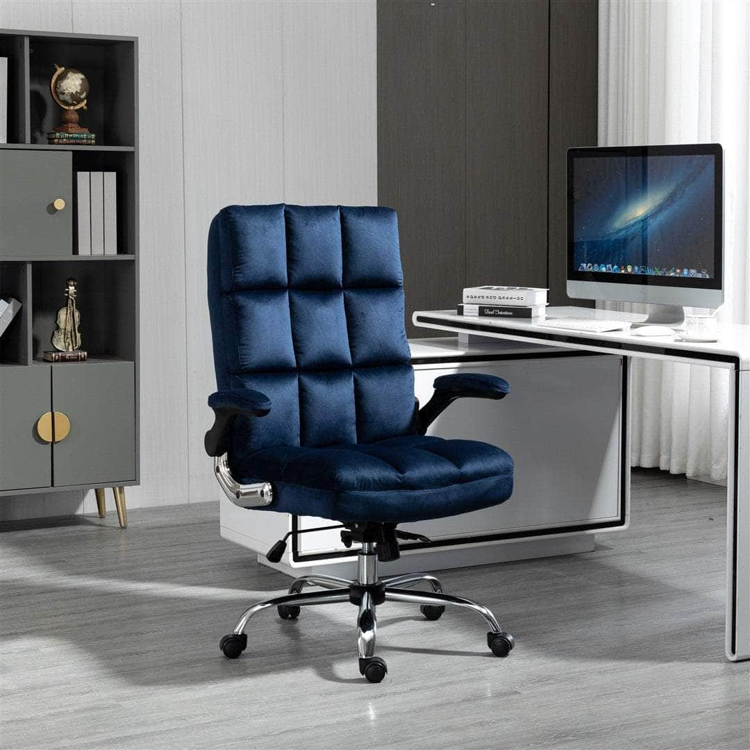 Velvet Home Ergonomic Swivel Adjustable Tilt Angle And Flip-Up Arms Office Chair