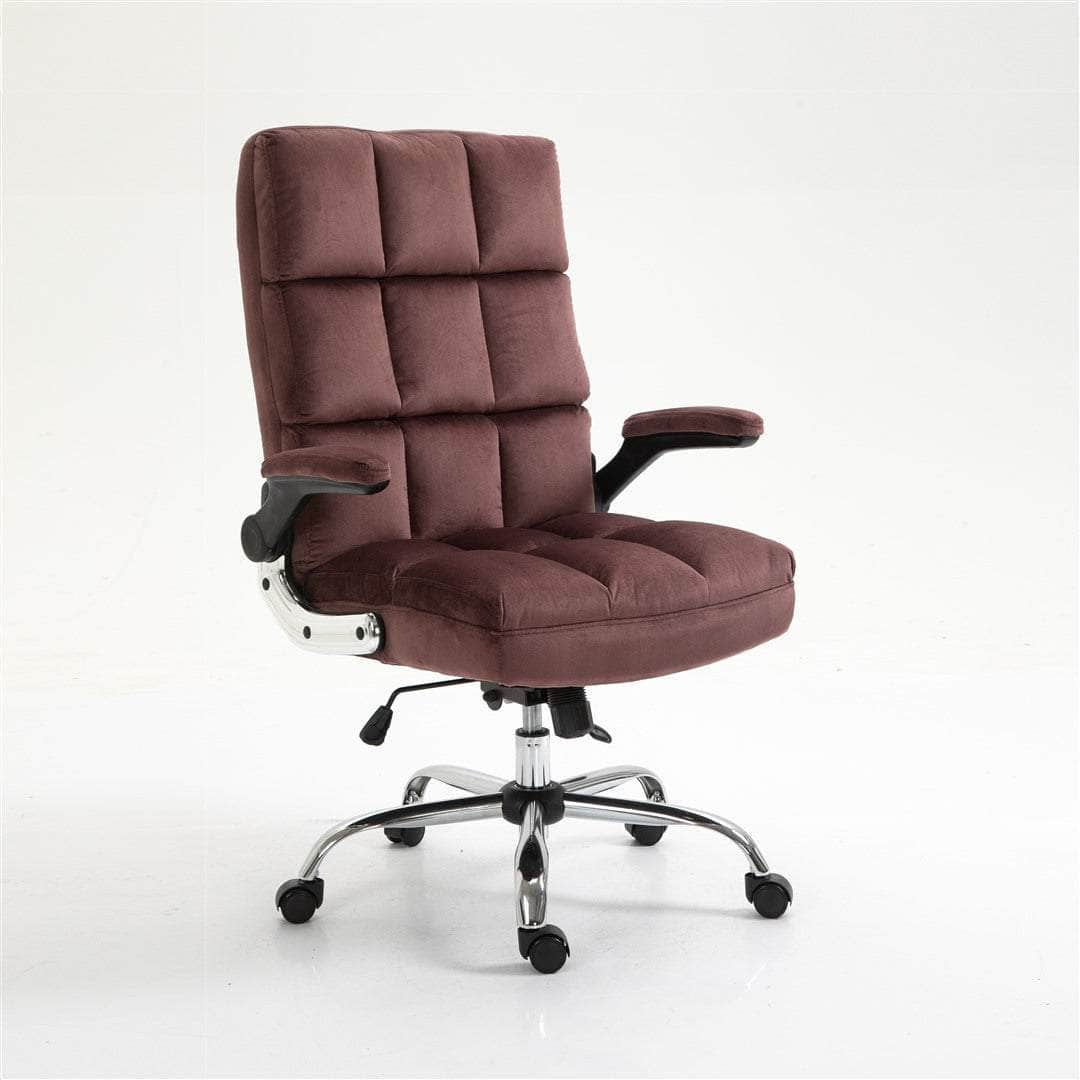 Velvet Home Ergonomic Swivel Adjustable Tilt Angle And Flip-Up Arms Office Chair