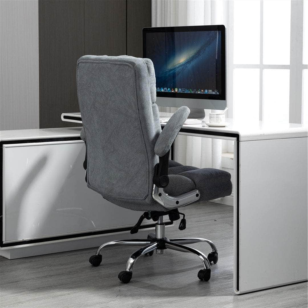 Velvet Home Ergonomic Swivel Adjustable Tilt Angle And Flip-Up Arms Office Chair