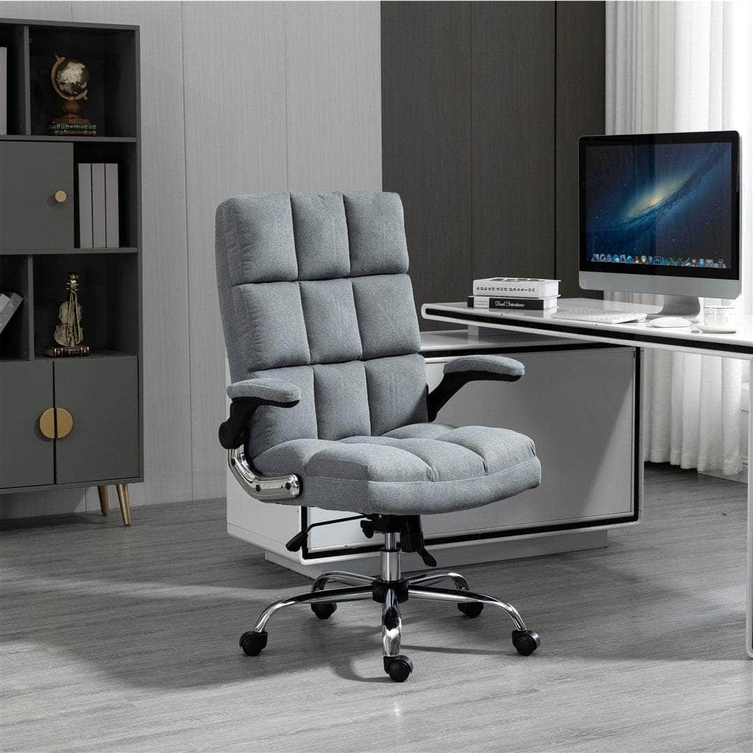 Velvet Home Ergonomic Swivel Adjustable Tilt Angle And Flip-Up Arms Office Chair