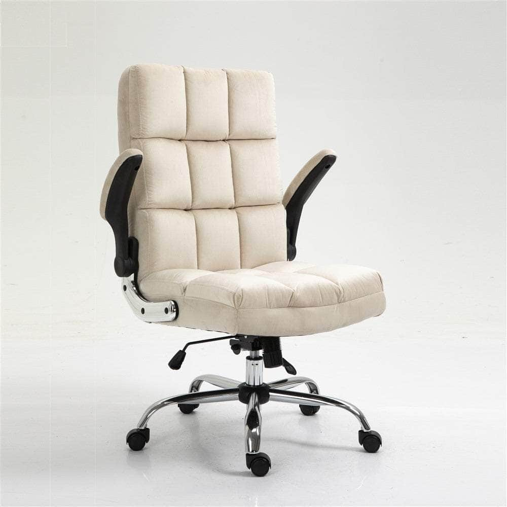 Velvet Home Ergonomic Swivel Adjustable Tilt Angle And Flip-Up Arms Office Chair