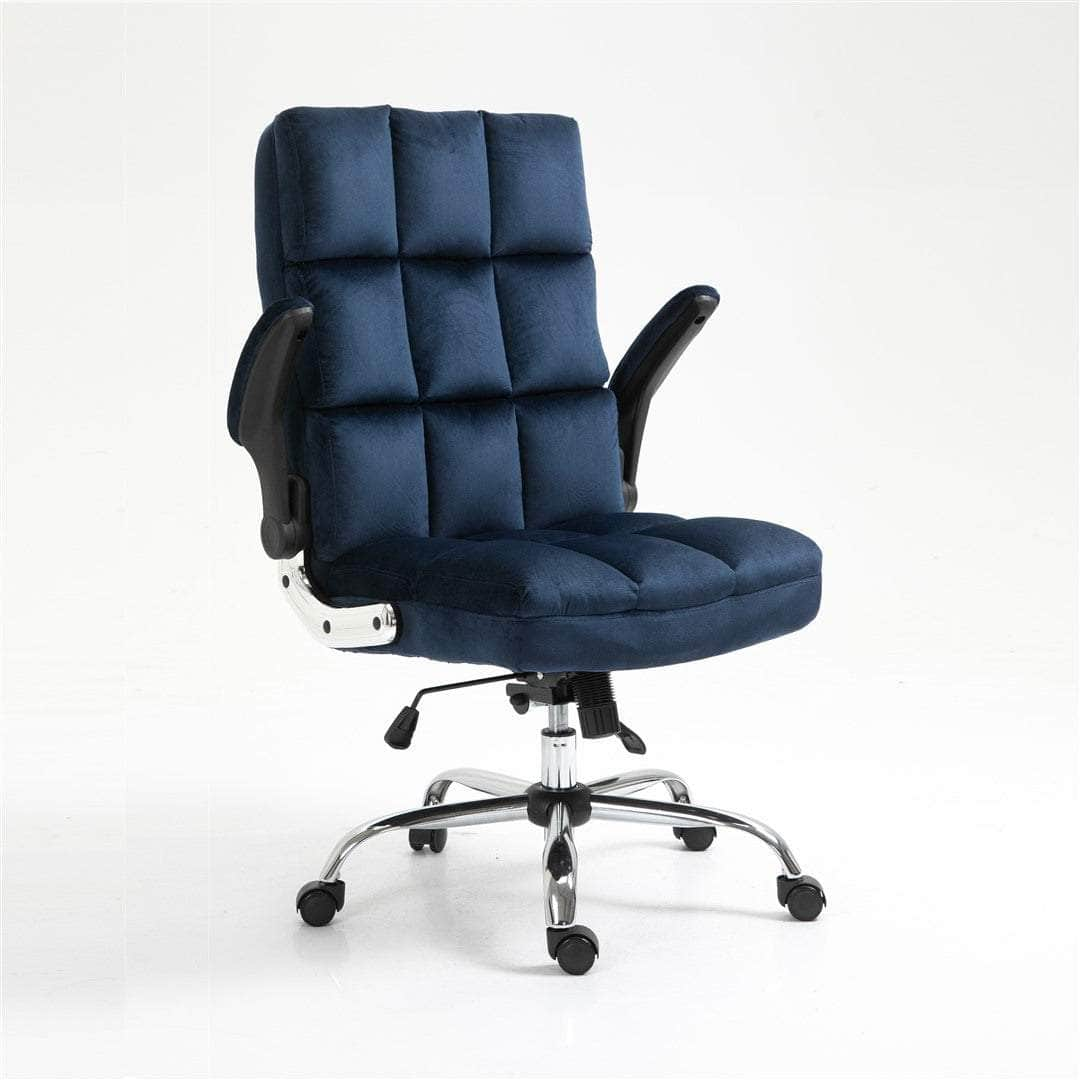 Velvet Home Ergonomic Swivel Adjustable Tilt Angle And Flip-Up Arms Office Chair