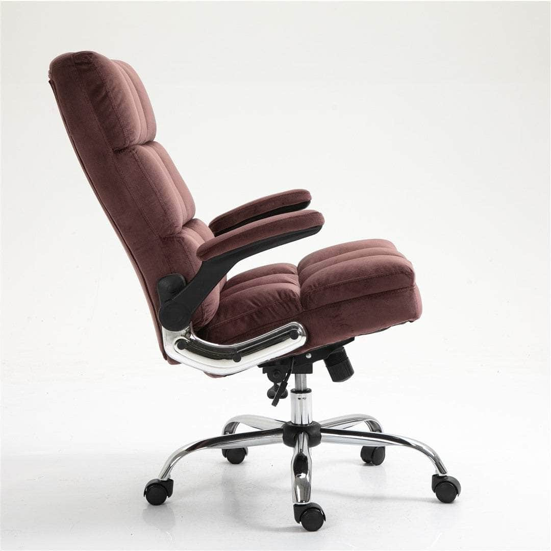 Velvet Home Ergonomic Swivel Adjustable Tilt Angle And Flip-Up Arms Office Chair