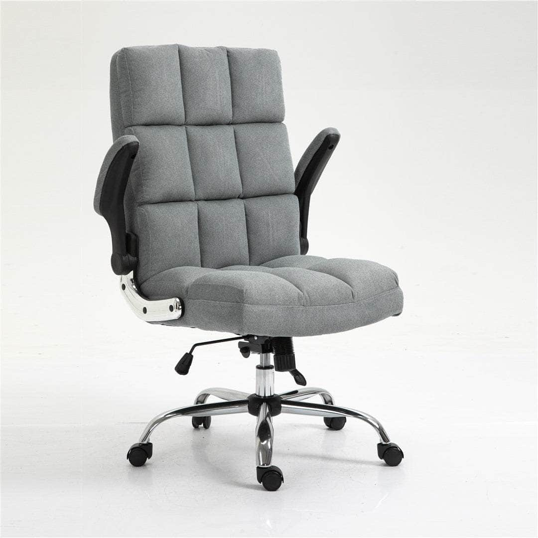 Velvet Home Ergonomic Swivel Adjustable Tilt Angle And Flip-Up Arms Office Chair