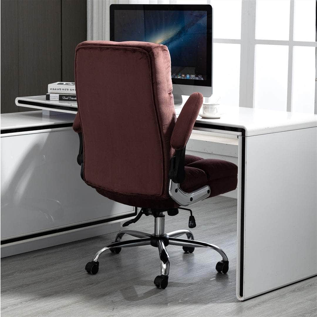 Velvet Home Ergonomic Swivel Adjustable Tilt Angle And Flip-Up Arms Office Chair