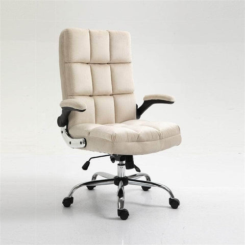 Velvet Home Ergonomic Swivel Adjustable Tilt Angle And Flip-Up Arms Office Chair