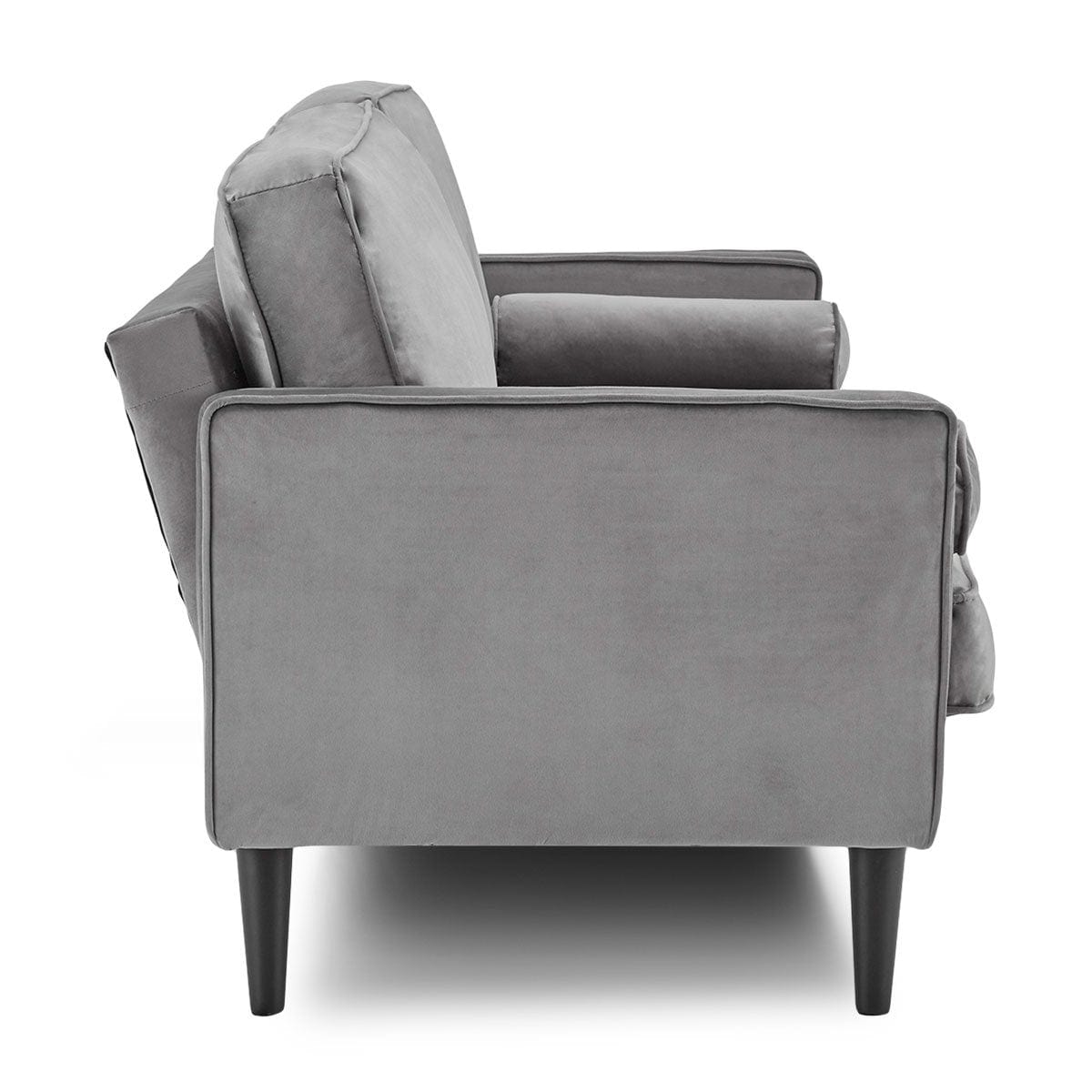 Velvet Sofa Bed Couch Furniture Lounge Suite Seat Grey