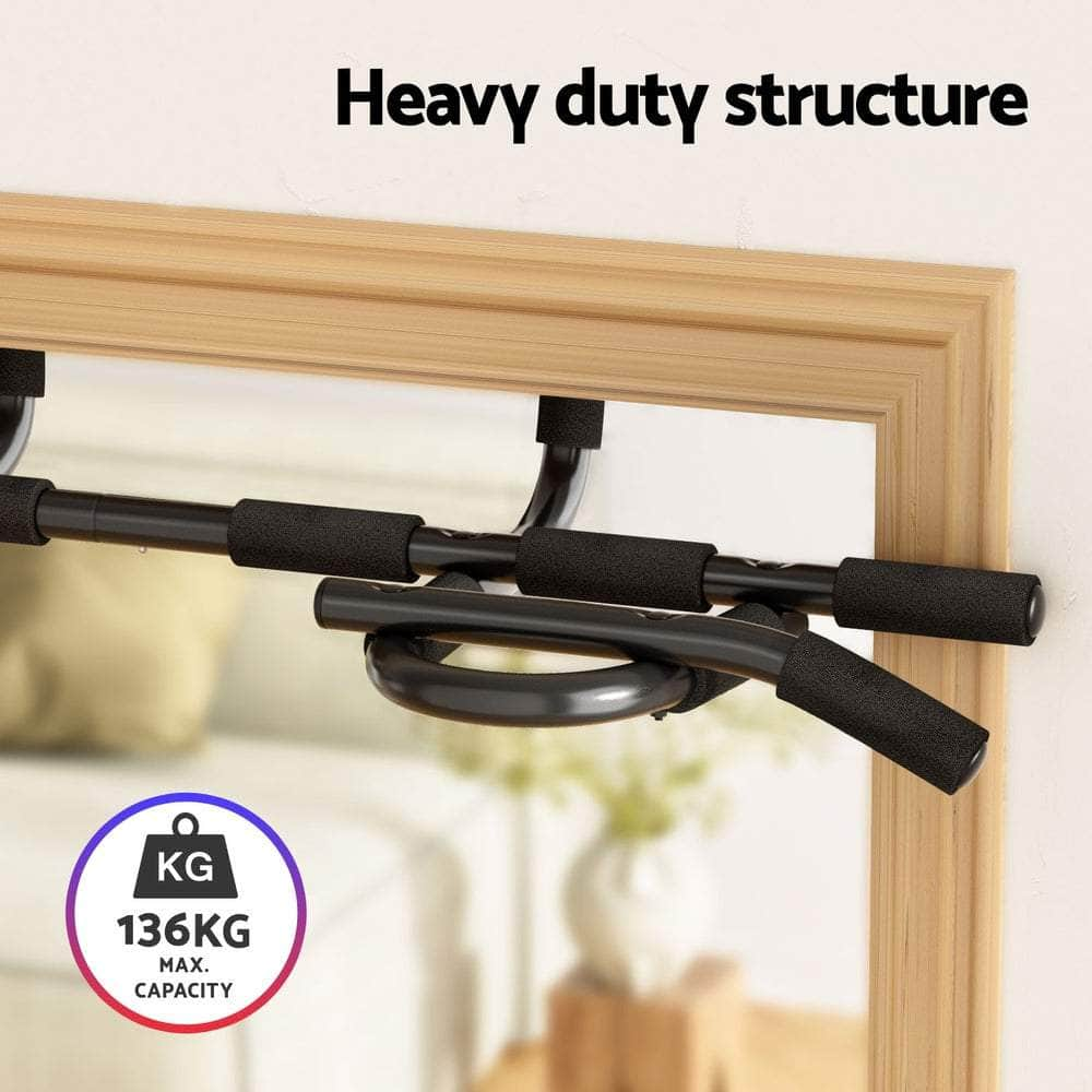 Versatile Adjustable Doorway Chin-Up Bar with Level Meter