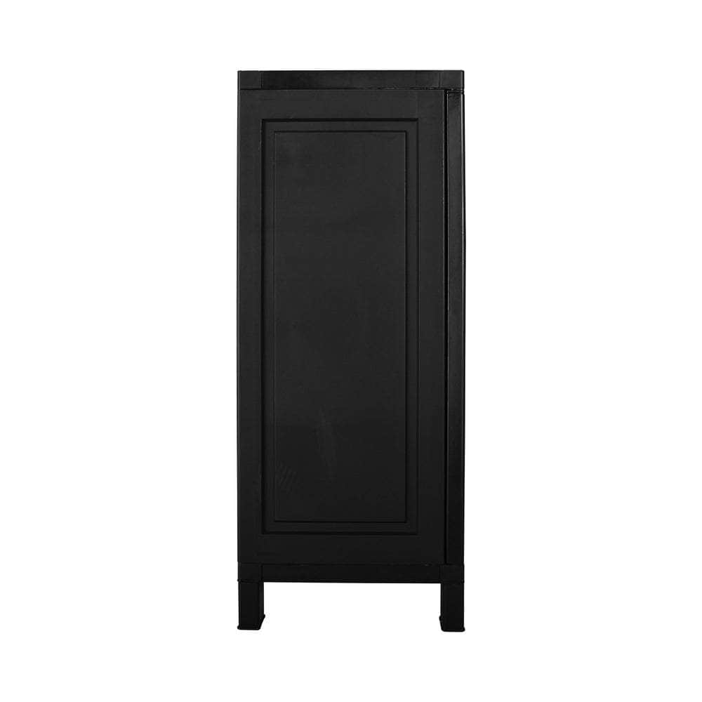 Versatile and Adjustable Outdoor Storage Cabinet: Black Box for Garden and Garage