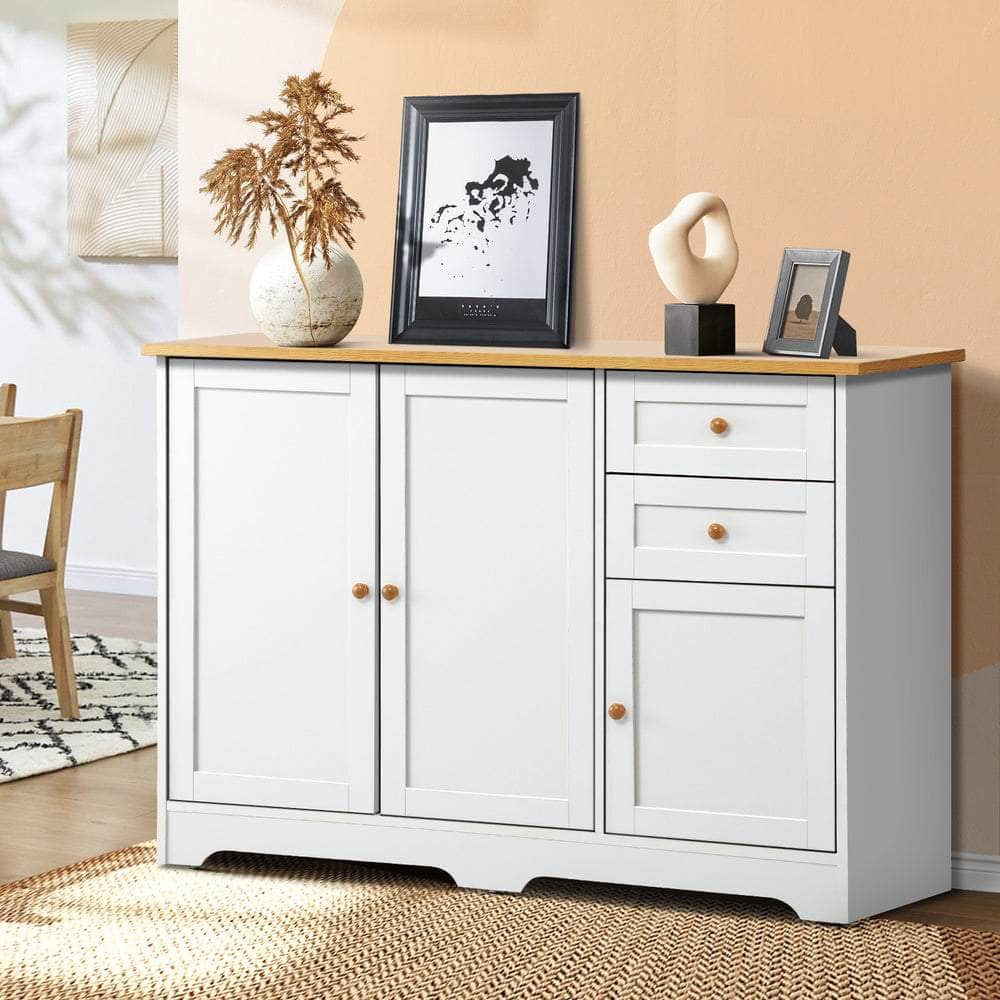 Versatile Buffet Sideboard: Hallway Storage with 2 Drawers and 2 Cabinets