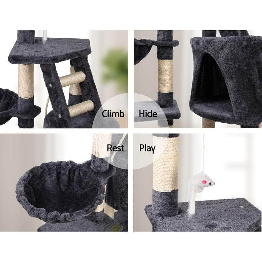 Versatile Cat Tree Tower with Scratching Posts - 120cm