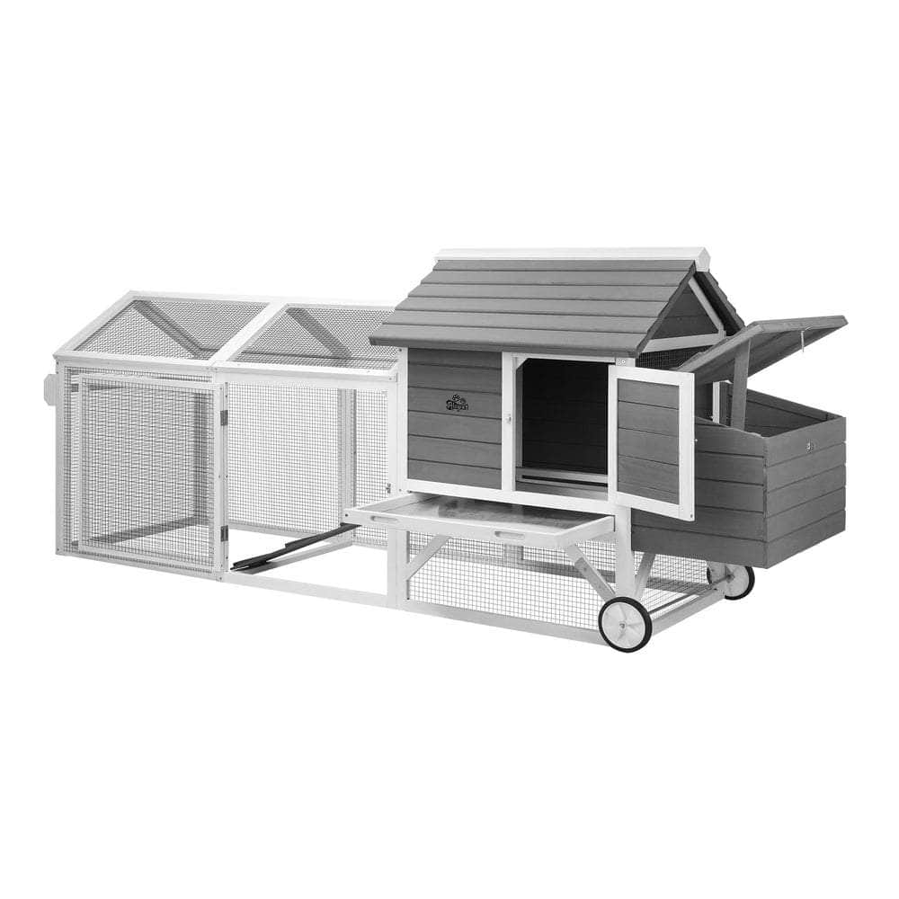 Versatile Chicken Coop and Rabbit Hutch Combo: Spacious Shelter for Pets