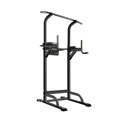 Versatile Workout Hub: Power Tower with Integrated Weight Bench and Pull-Up Bar