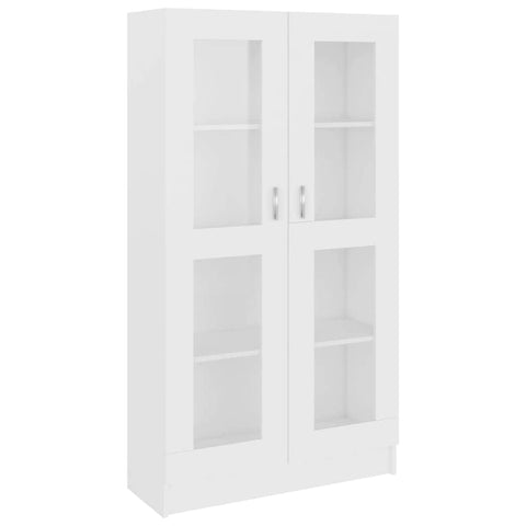 Vitrine Cabinet White Engineered Wood