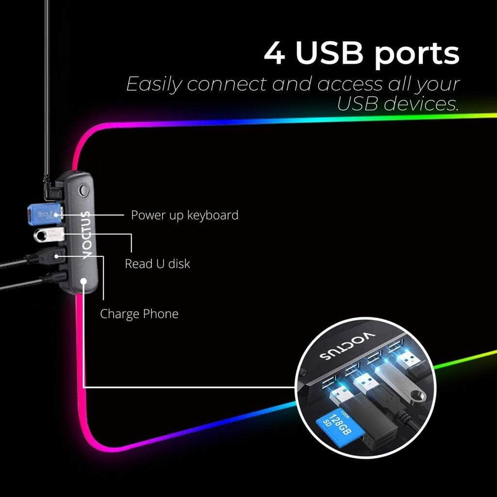 Voctus RGB Mouse Pad 4 USB Ports 800x300x4mm