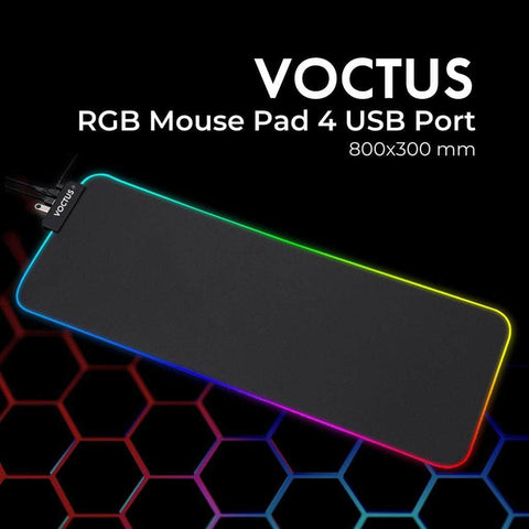 Rgb Mouse Pad 4 Usb Ports 800X300X4Mm