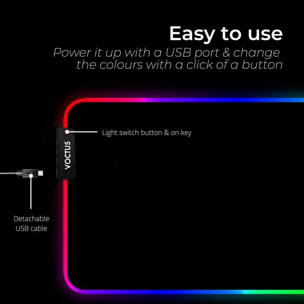 Voctus RGB Mouse Pad 4 USB Ports 900x400x4mm