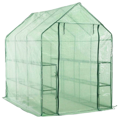 Walk-in Greenhouse with 12 Shelves Steel