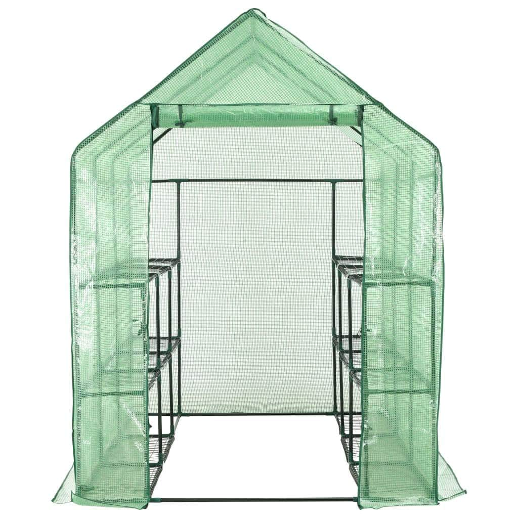 Walk-in Greenhouse with 12 Shelves Steel