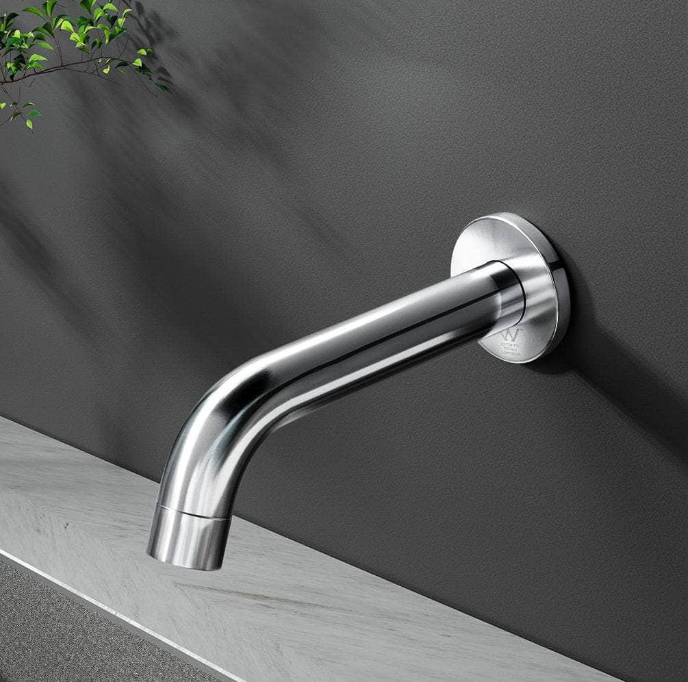 Wall Bath Mixer Tap Round Spout Shower Bathtub Chrome