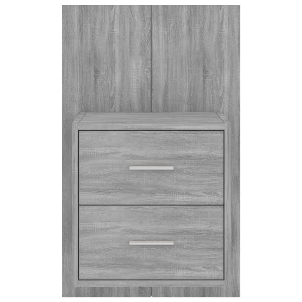 Wall Bedside Cabinet Grey