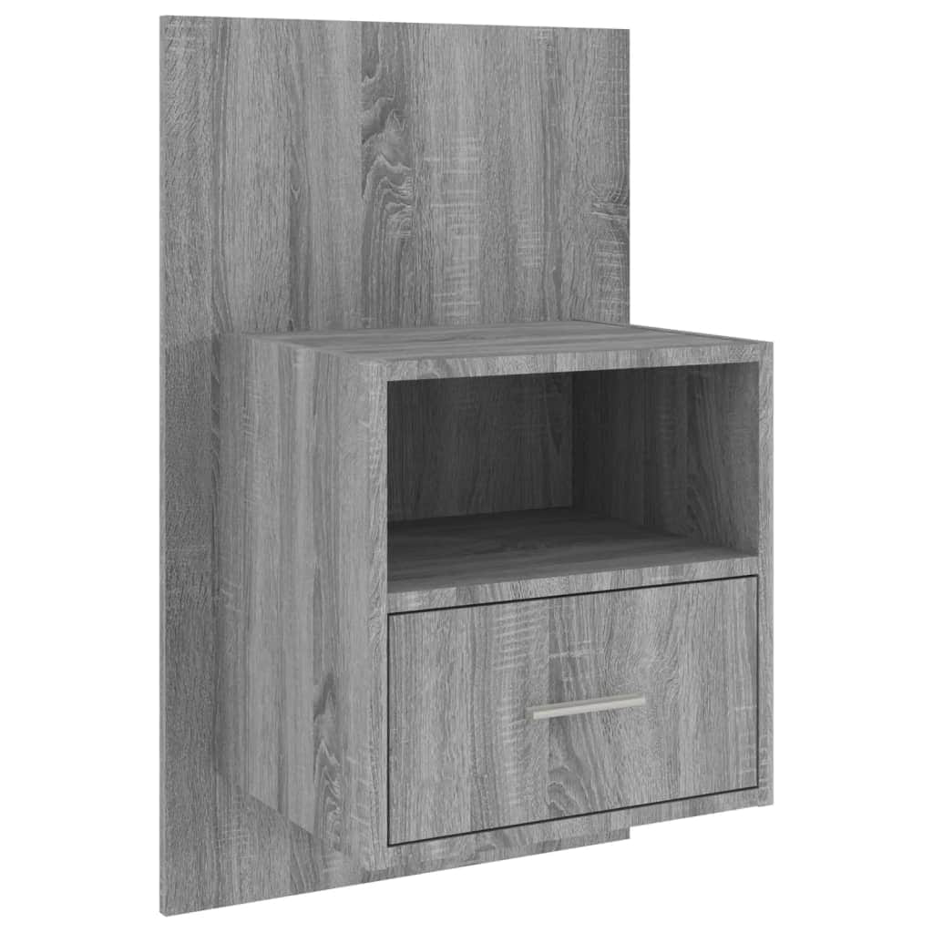 Wall Bedside Cabinet Grey Sonoma Engineered Wood