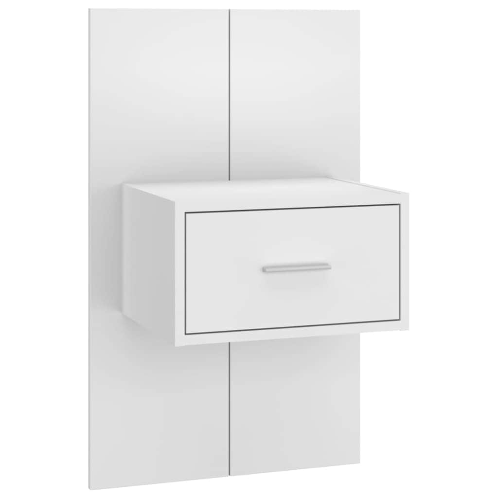 Wall Bedside Cabinet High Gloss White