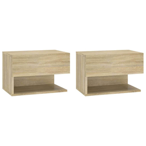 Wall Bedside Cabinets 2 pcs Sonoma Oak