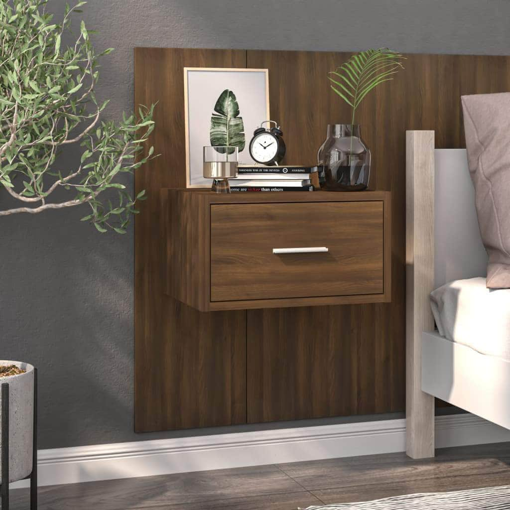 Wall Bedside Cabinets Engineered Wood